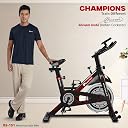 PowerMax Fitness BS-151 Spin Bike Exercise Cycle with 10KG flywheel, Max user wt. 130kg for maxpro home workout, 2-way adjustable seat, Knob braking, iphone holder, 1 Year Manufacturer Warranty gallery image
