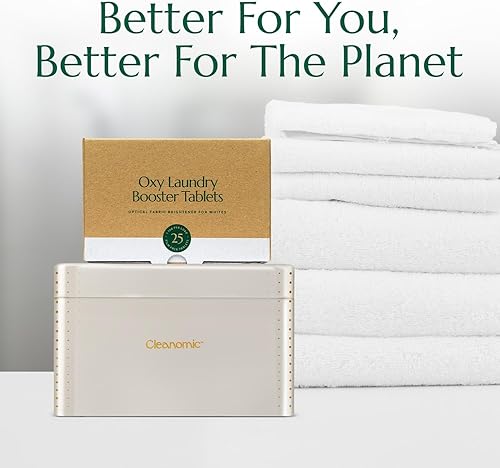 Miniatura 7 de Cleanomic Paquete de tabletas Oxy Booster (blancas) y lata de tabletas