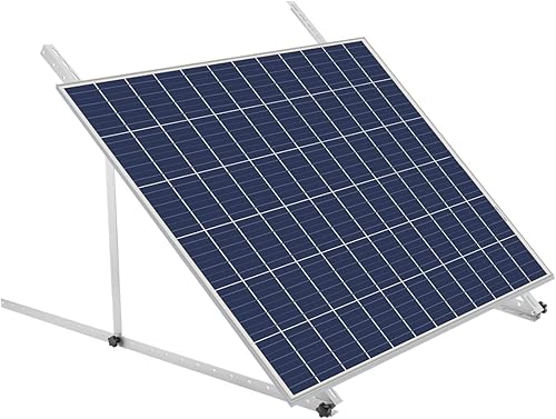 Soportes de montaje de panel solar, soporte de panel solar plateado de aleación de aluminio, kit de rieles de montaje de panel solar RV de 45