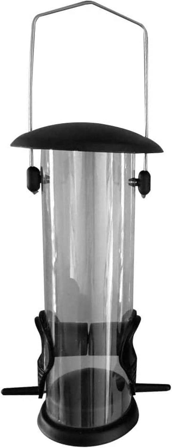 Amazon.co.jp バードフィーダーハンギングワイルドバードシードフィーダーフードディスペンサーブラック環境にやさしいPVCワイルド