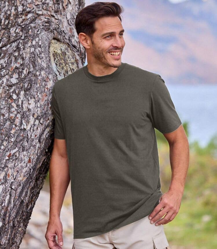 ATLAS FOR MEN - 6er-Pack Herren-T-Shirts mit kurzen Ärmeln - Erhältlich in großen Größen von M bis 5XL