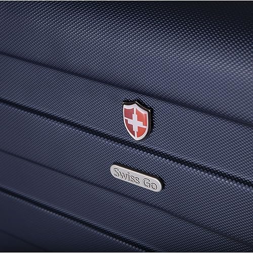 Mala de Bordo Em ABS Swiss Go Viena para Viagem Cadeado Integrado Rodas 360º Azul