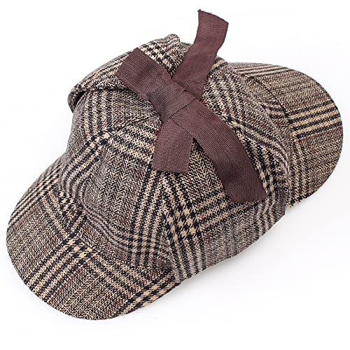 Yewong Kids Detective Costume Boys Formal Suit Vest Beret Detective Hat Detective Accessories Set For Halloween Role Play (Coffee) #TOP1