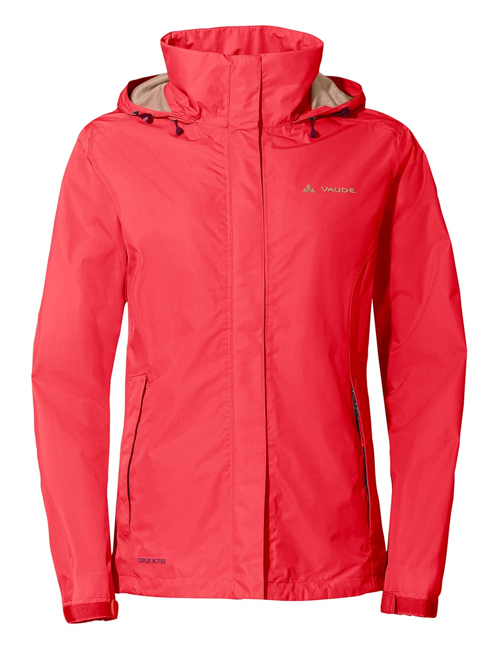 VAUDE Women's Lightweight Rain Jacket, Women's Escape Light Jacket, Waterproof Outdoor Jacket, Breathable Windbreaker with Hood, Climate-Friendly Hiking Jacket