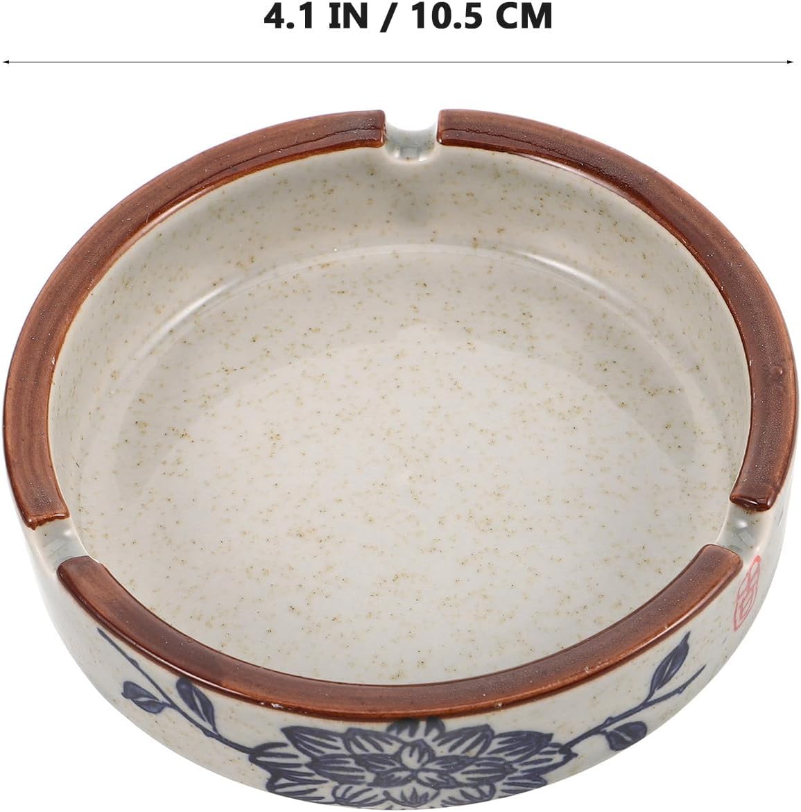 Ceramic Ashtray Decorative Ash Holder Bowl Windproof Tabletop Ashtray for Indoor Office Home Smoking Accessory