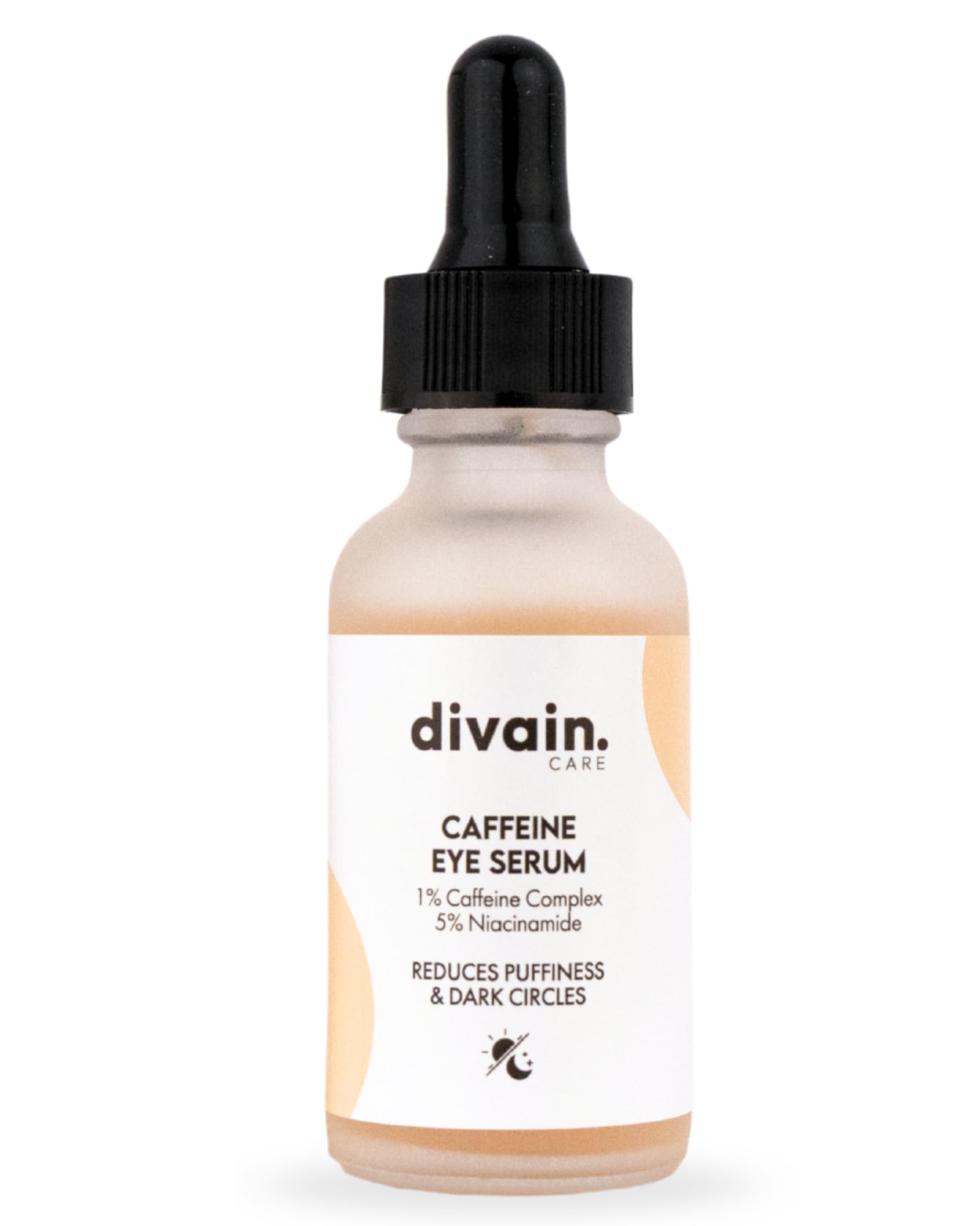 Siero Contorno Occhi alla Caffeina 30ml - Riduce Occhiaie e Borse, Effetto Lifting, con Peptidi e Acido Ialuronico, Vegano | divain. Care