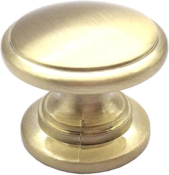 Brushed Gold Drawer Pull Dresser Knob Cabinet Handle Kitchen Hardware Round Knob