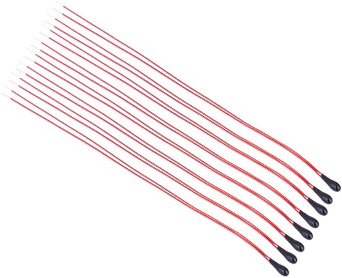 Miniatura 7 de Resistencias de termistor MF52B NTC 1K5K10K Ohm de alta sensibilidad con sensor de temperatura de alambre esmaltado de 2.362 in (10K), resistencia