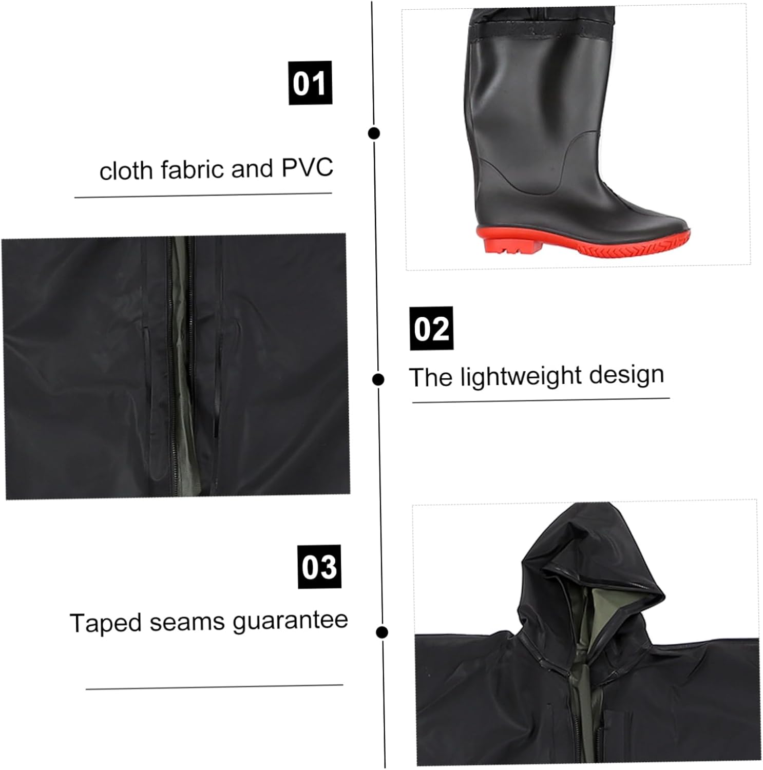 BESPORTBLE 1pcs Men Women Fishing Waders Full-body Suits for Outdoor Diving Hunting and Wading Quality Knitted Ground-gripping Traction