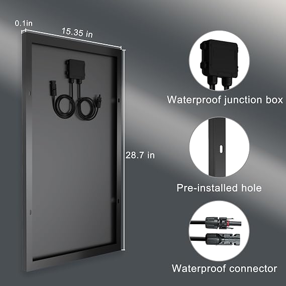 Solar Panel 50 Watt High Efficiency Monocrystalline PV Modules