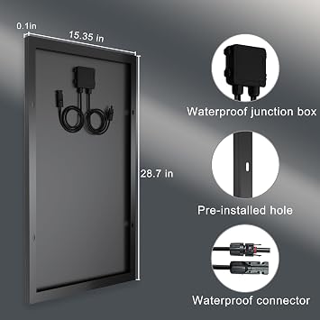 Solar Panel 50 Watt High Efficiency Monocrystalline PV Modules
