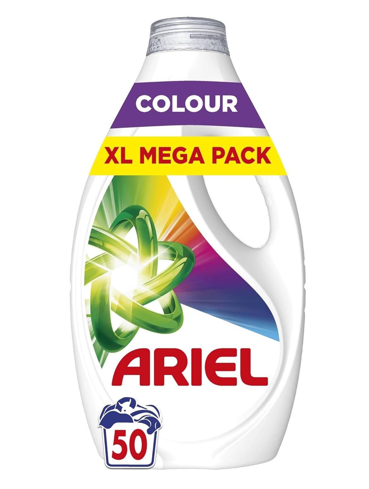 Ariel Washing Liquid Laundry Detergent, 50 Washes, Colour, Stain & Odour Removal In 1 Wash, Brrrilliant Even In Cold & Short