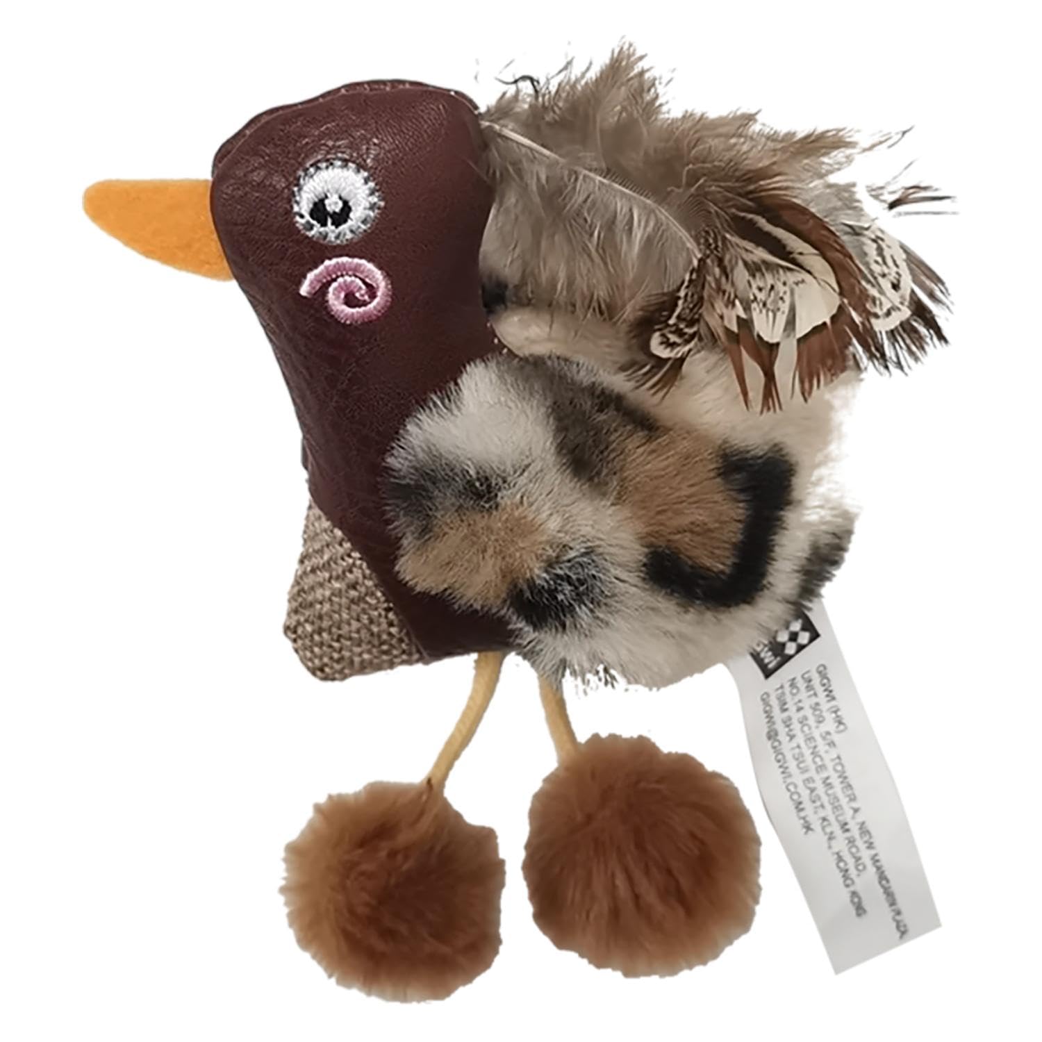 GiGwi, Interactive Toy for Dogs and Cats, Duck Design, Stimulates Hunting Instinct, Durable and Easy to Clean, Ideal for Gaming, One Size, Green