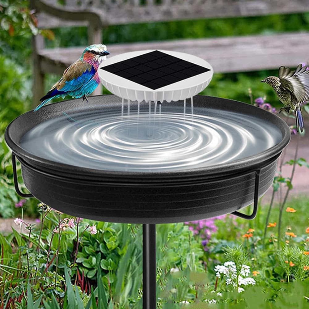 Uneeruiqy Solar Water Wiggler for Bird Bath, Solar Water Agitator, 5V 0.5W Solar Panel Wiggler for Bird Baths, Birdbath Water Agitator for Garden Patio