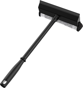 MR.SIGA Professional 2-in-1 Car Window Squeegee and Sponge Scrubber