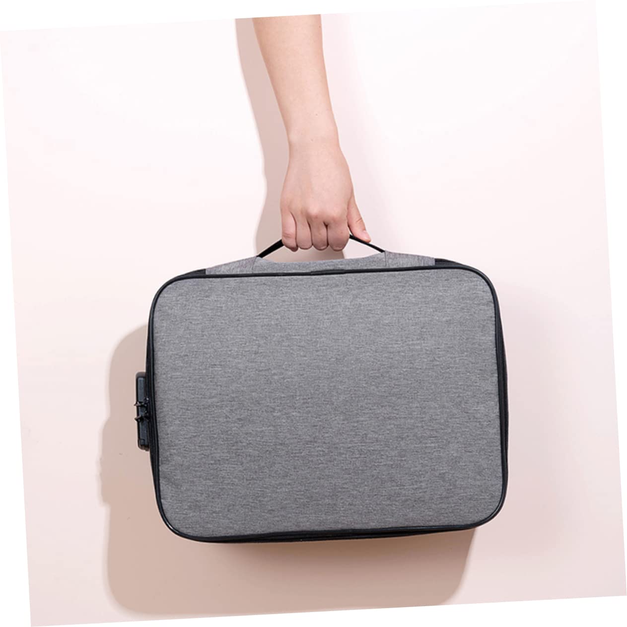 Portadocumenti Oxford Archiviazione Documenti Sicura, Borsa Organizzatore Portatile a 3 Livelli Serratura per Casa e Viaggio