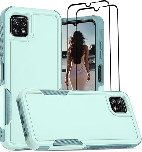 Miniatura 63 de Jeylly Funda para Galaxy A23/A32 5G/A13 4G/A13 5G/A04/A04S, con [2 paquetes de protectores de pantalla de vidrio templado], funda protectora A