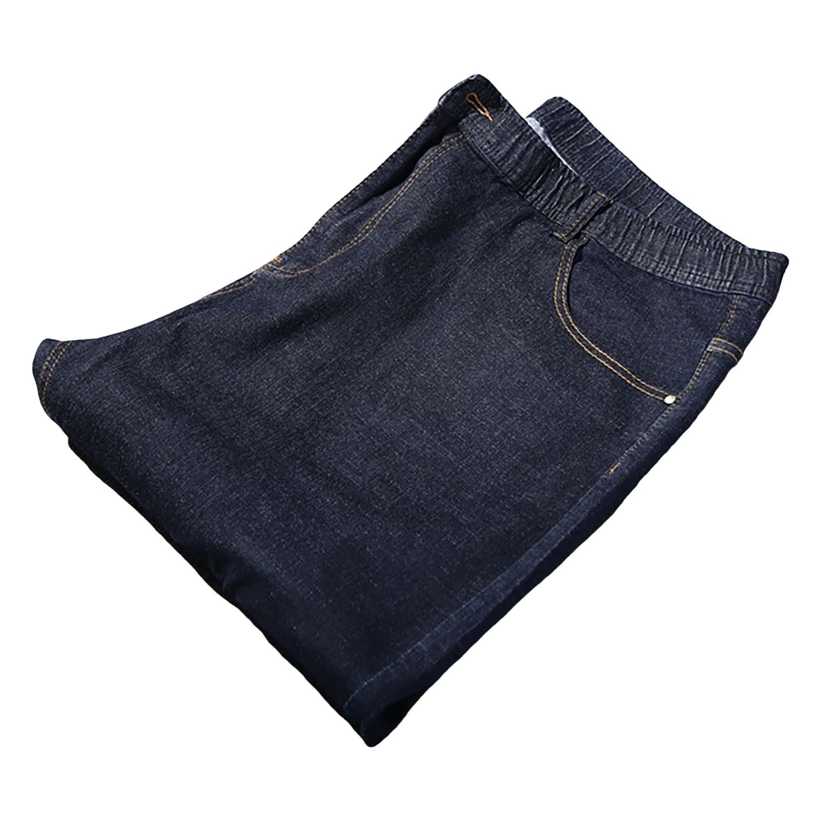 Generisch Stretch Jeanshose Herren Übergröße Freizeithose Weites Bein Denim Hose Relaxed Ausflug Streetwear Einfarbig Jeans Atmungsaktiv Bequeme Stoffhose Große Größen Trekkinghose 5Xl-8Xl