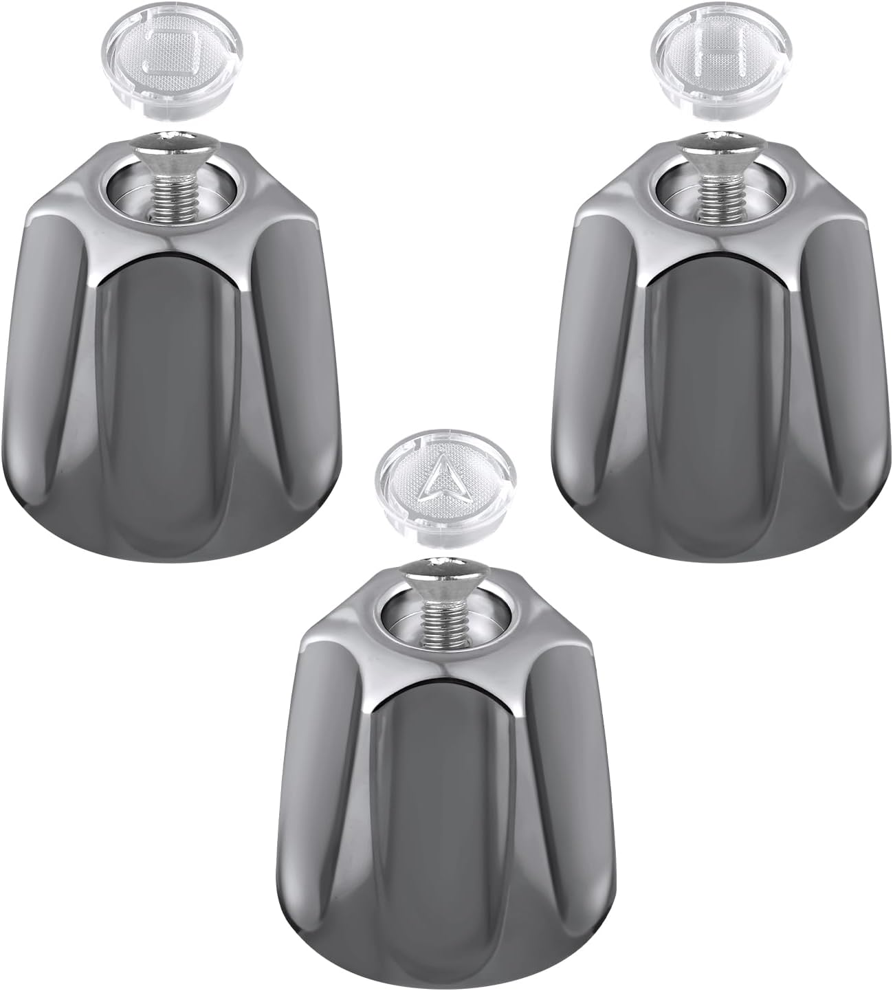 Gosknor 3pcs Shower Knob Replacement, Faucet Handle Hot and Cold ...