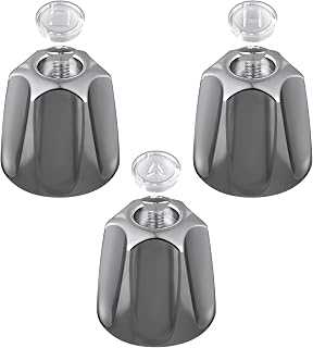 3pcs Shower Knob Replacement, Faucet Handle Hot and Cold Bathroom Faucet Knobs Compatible with Price Pfister Verve Tub Shower