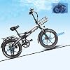 FLYFISH Electric Assisted Bicycle, Foldable, Public Road, Electric Bicycle, License Not Required, Electric Bike x 20, Folding Bicycle, Lightweight, 20 Inches, With Basket, Folding Type, Electric