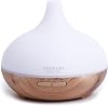 ASAKUKI 300ml Essential Oil Diffuser, Wood Grain Ultrasonic Aromatherapy Diffuser, Quiet Diffuser with 4 Timers, Auto Shut-Off & Colour-Changing LED for Home, Office, Yoga | Relaxation & Better Sleep