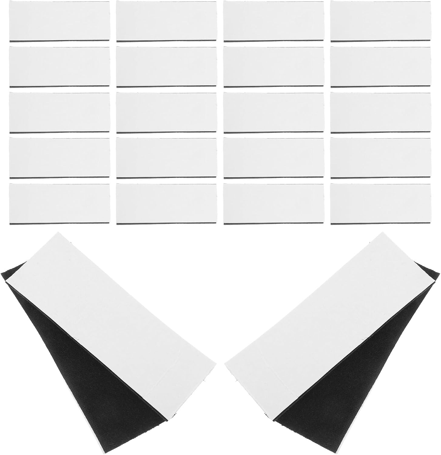 50pcs Self Adhesive Hook and Loop Tape Nylon Strips for Office Car Use