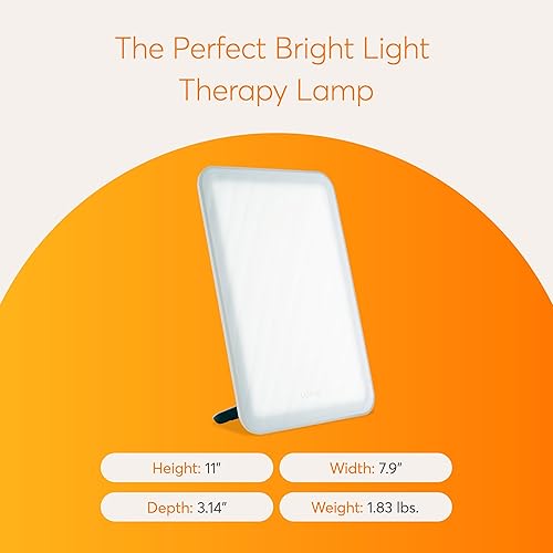 Miniatura 6 de Lumie Lámpara Vitamina L - Lámpara de terapia de luz delgada y portátil - Lámpara de luz diurna de 10,000 Lux - con soporte desmontable, LED blanco