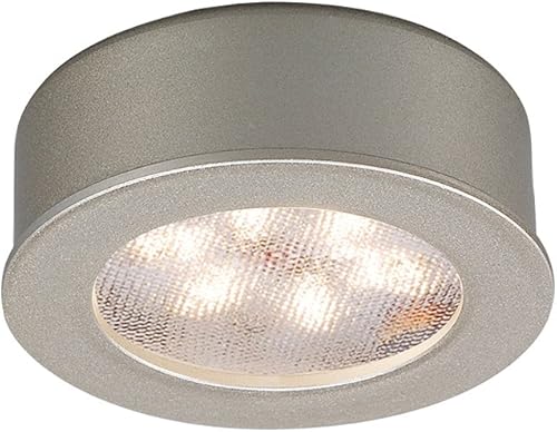 WAC Lighting Luz LED de pulsador redonda, con haz suave color blanco.