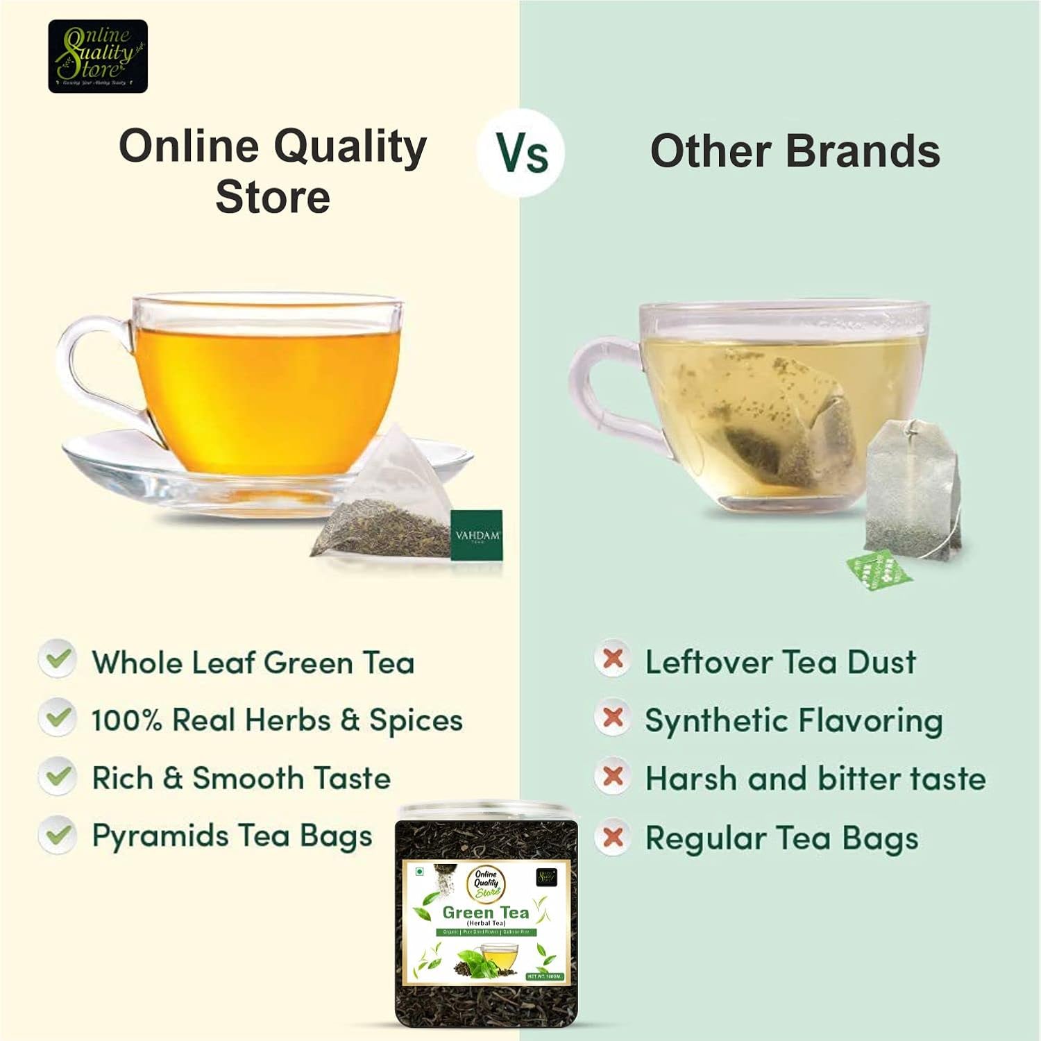 Online Quality Store Organic Green Tea - 100g | 100% Pure & Natural Herbal Green Tea Leaves | Whole Long Green Tea Leaf | Boost immunity 4 61Aw5 OJ7RL. SL1500