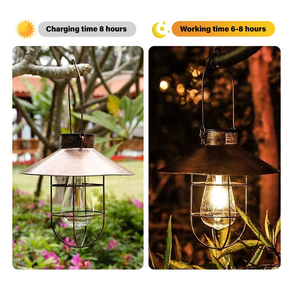 Lot De 2 Ampoules Solaires De Rechange - Panneau 7 Cm - Pour Lampions De Jardin - IP44 Lampes Solaires Extérieur LED