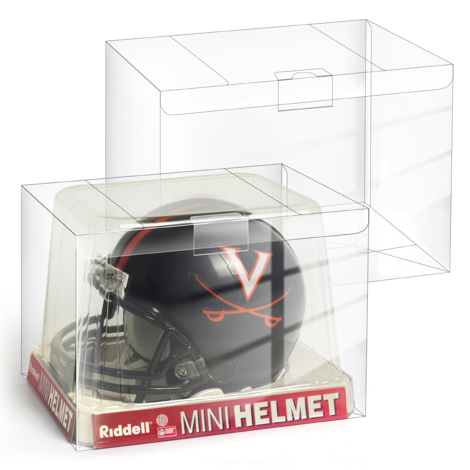 10 Pack Mini Football Helmet Display Case, Mini Helmet Protector Case, Mini Helmet Case for Display