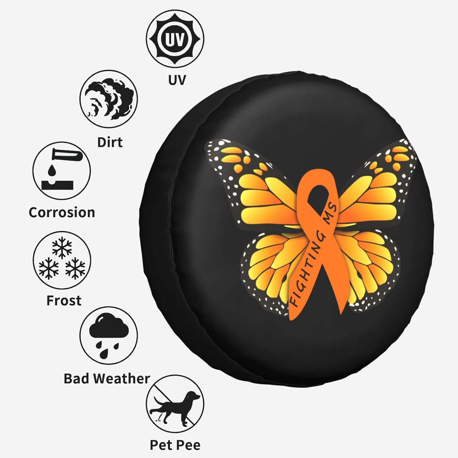 Buy Zusolf Multiple Sclerosis Awareness Rv Spare Tire Cover for Rv