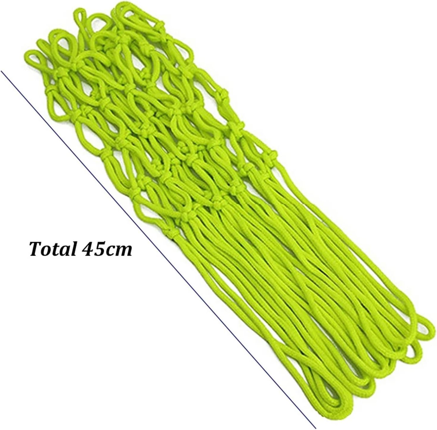 Basketball Net 5Pcs Nightlight Nylon Glowing Basketball Hoop Net 45CM 12 Loops for Outdoor Standard Basketball Hoop