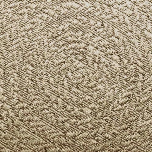 Tapis beige Ø 120 cm aspect jute résistant aux UV pour salon