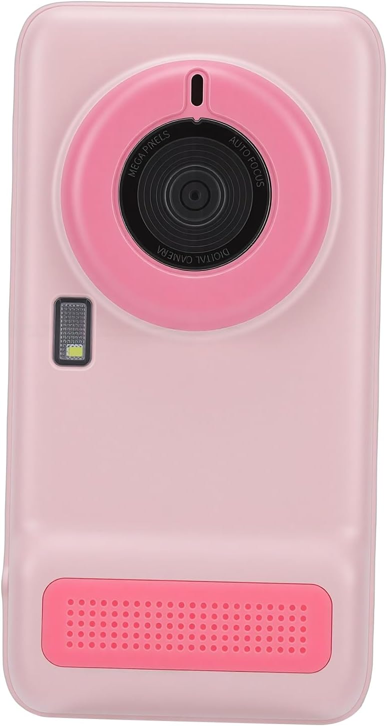 Bewinner AI Kids Camera, 2MP 5MP Dual Lens Object Recognition Voice Dialogue 4 Inch Touch Screen Digital Camera MP3 Player, with 2.4GHz WiFi 16GB Storage, for Boys Girls Aged 4 to 12 (Roseate)