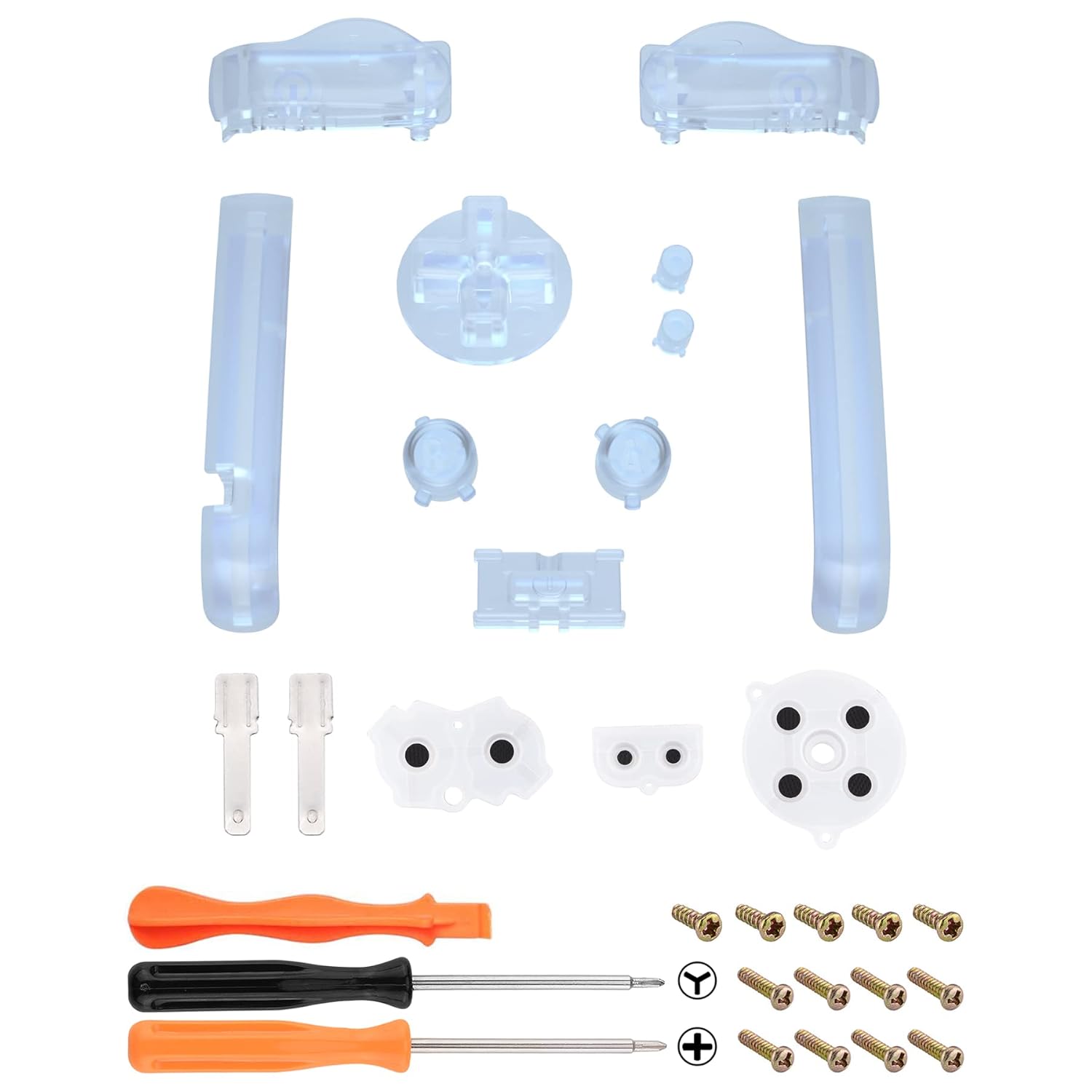 eXtremeRate Clear Glacier Blue Replacement Full Set Buttons for Gameboy Advance GBA - Handheld Game Console NOT Included - Image 2