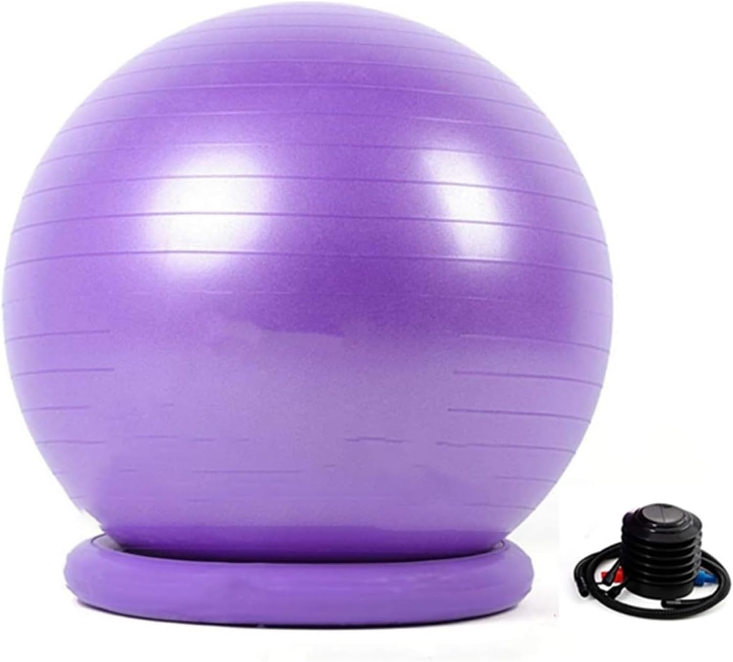 Yoga Ball Chair,Yoga Ball，Exercise Ball, Yoga Ball Chair Ergonomic Exercise Ball Stool with Base Stability Yoga Ball Chair for Adults Pregnancy Fat People Comfort Balance(Purple,75cm ( 29 1/2" ))