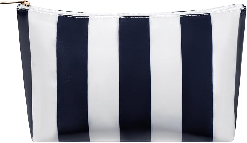 Necessaire de viagem listrada impermeável RSRSLEII Dark Blue