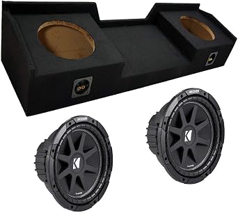 American Sound Connection Kicker Bundle Compatible with 1999-2006 Chevy Silverado 43C104 Dual 10" Loaded Sub Box Enclosure