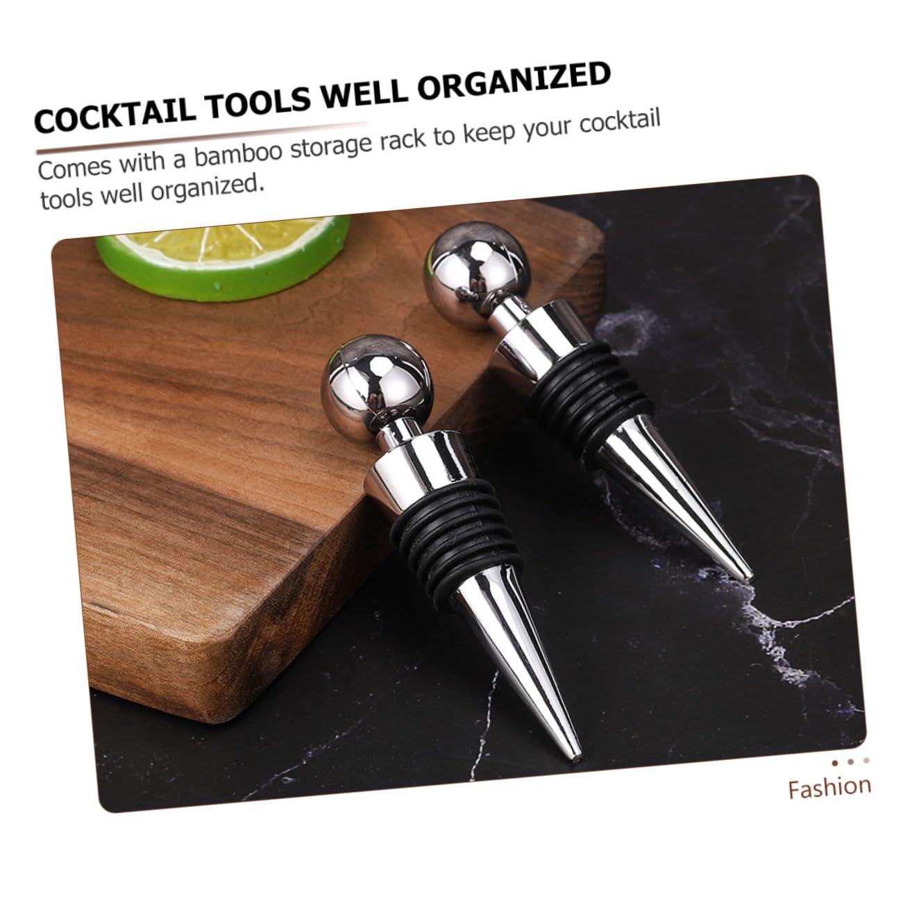 LIFKOME Cocktail Shaker in Acciaio con Base in Bambù Strumenti Bar Resistenti e Impugnatura Confortevole per Barman e Preparazione Aperitivi Casa