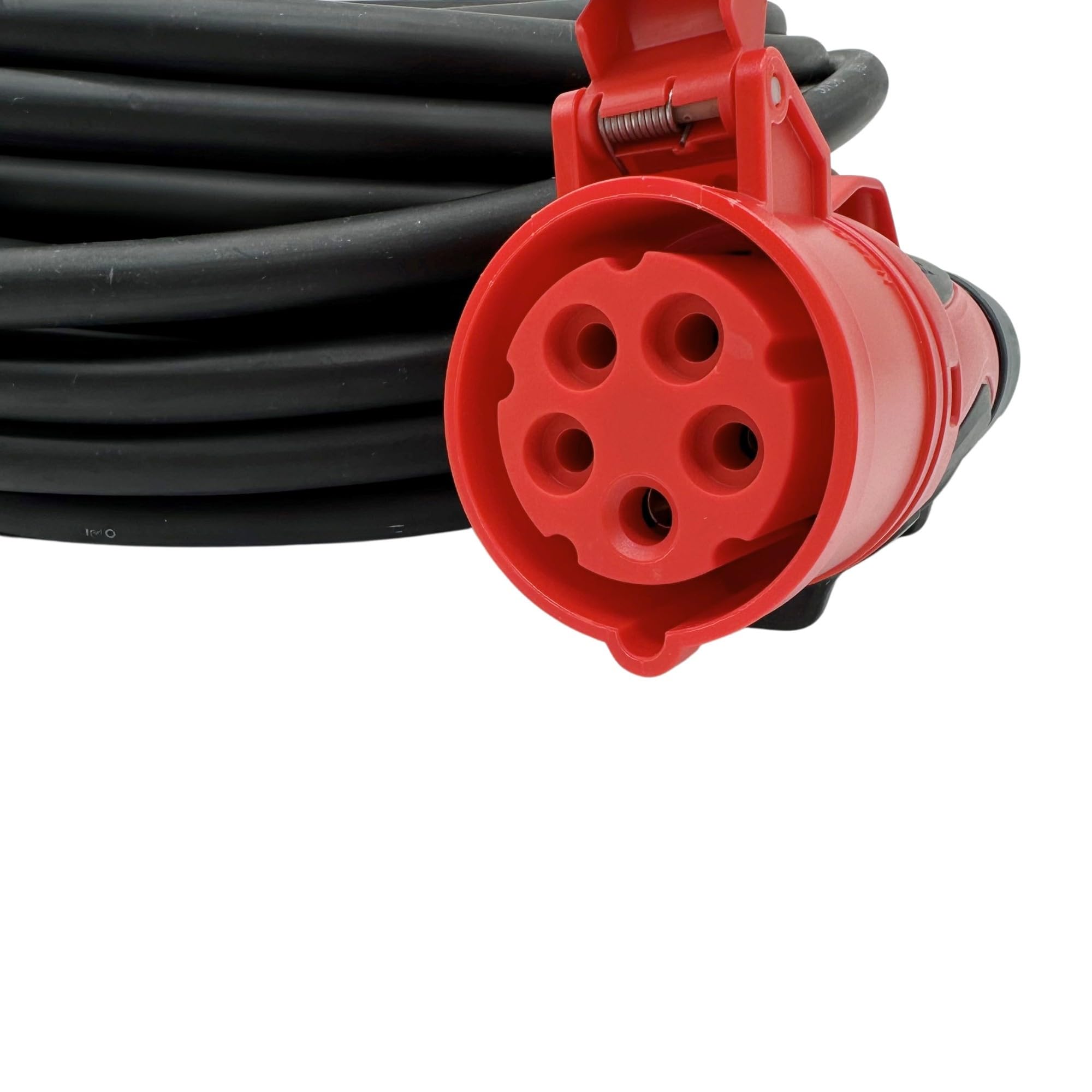 CEE Starkstromkabel 32A H07RN-F 5x2,5mm² PCE Grip Stecker/Kupplung 10m | mit GRIP Stecker und GRIP Kupplung aus dem Hause PCE