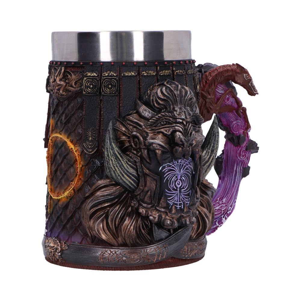 Nemesis Now Elden Ring Starscourge Radahn Tankard, żywica, oficjalny kubek do piwa Elden Ring, wyjmowana wkładka ze stali nierdzewnej, odlewana w najlepszej żywicy, fachowo ręcznie malowany