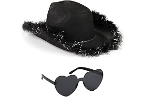 Black Feather Cowboy Hat for Cowgirls