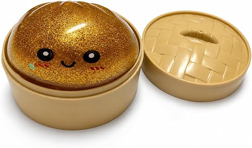 Rainbow Bun Squishy Fidget Toy Glitter Edition | Mystery Colour Surprise, Stress Relief Squeeze, Ages 3+, Collectible Series, Non-Toxic