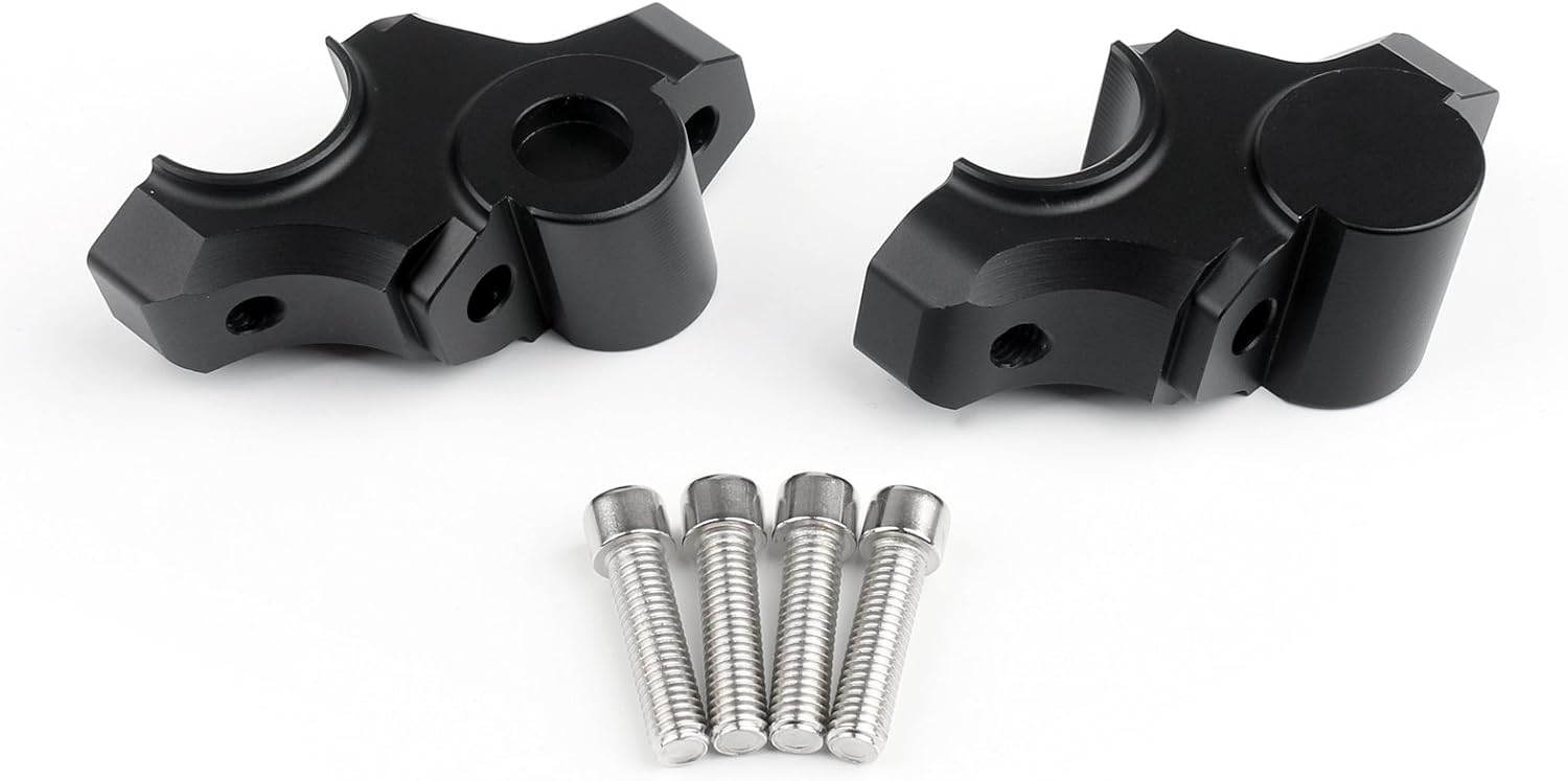 Areyourshop 15mm Riser Handlebar Riser Higher Extend Adapter For Yamaha MT-09 FZ-09 2012-2020, XSR900 2012-2016, Bar Size: 28mm