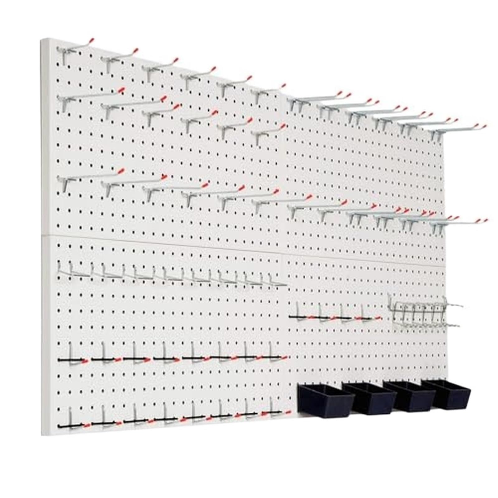 USOHJZ Metal Pegboard Wall Organizer Accessories Garage Storage Panels Kit For Storage