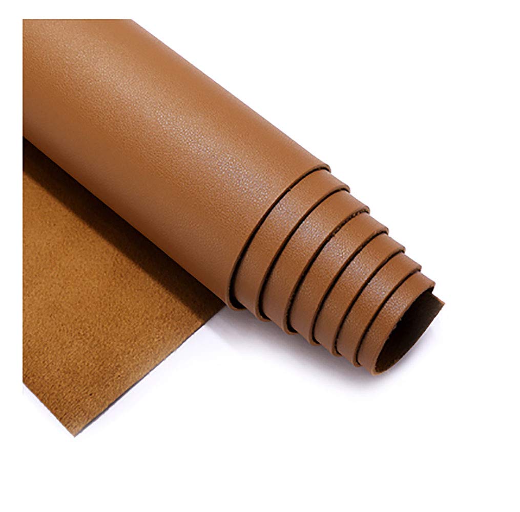 Tissu effet simili cuir brun de qualité supérieure - Tapisserie durable de canapé 138CM