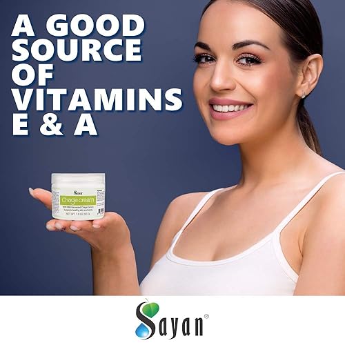 Miniatura 10 de Sayan Crema corporal con extracto de hongos chaga siberianos, 1.8 onzas, loción lujosa rica en antioxidantes, melanina, vitaminas E y A, manteca de