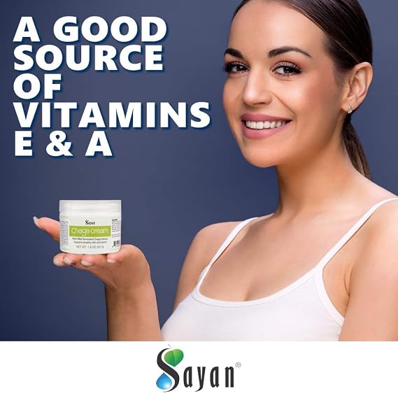 Sayan Siberian Chaga Cream for Face, Vitamin E, Shea Butter, Beeswax